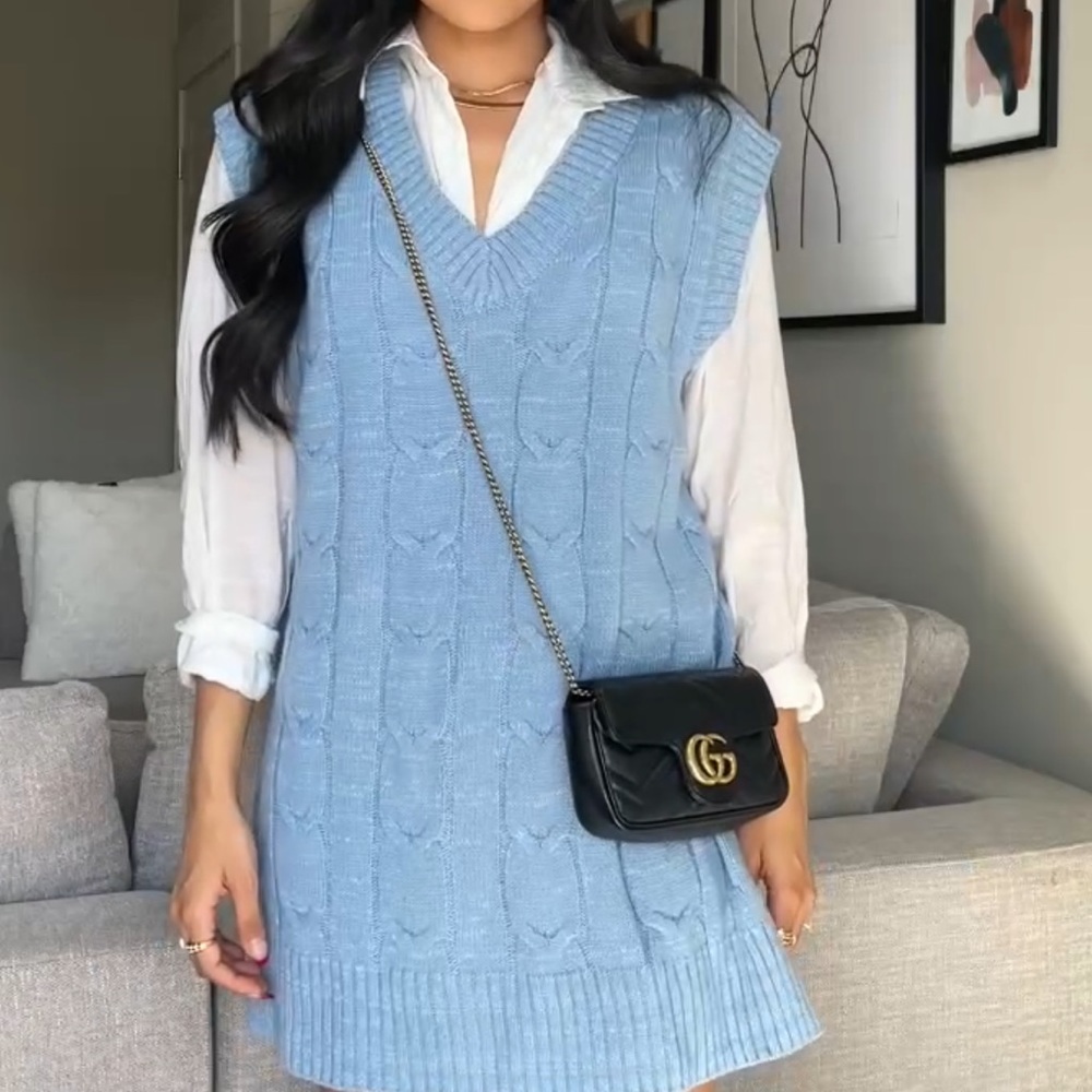 Blue sweater vest